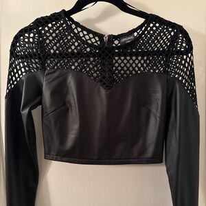 Original Sin brand long sleeve black top size 8 goth grunge punk